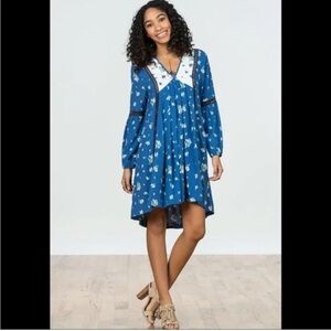 Matilda Jane Day Tripping Dress Blue Floral Midi Dress